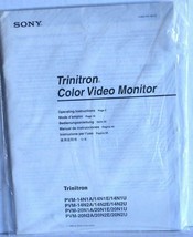 Sony 3-800-731-12 Operating Instructions For Trinitron Pvm Color Video Monitors - £7.31 GBP