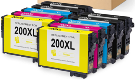 Ink Cartridge Replacement for Epson 200XL 200 XL for XP-410 XP400 XP200 10 PCS - £12.58 GBP