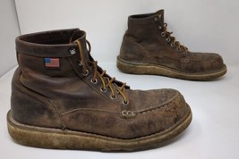 Danner Bull Run Moc Toe 6&quot; Women&#39;s Size 9 M Brown Steel Toe Work Boots 1... - £47.36 GBP
