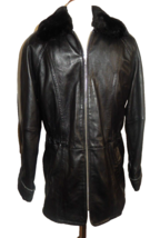 Wilson Leather Men&#39;s Med Pelle Studio Leather Jacket Thinsulate Insulated Black - £39.16 GBP