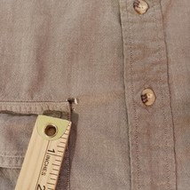 Carhartt S106 MSC Men's Brown Cotton Button-Down Shirt Pocket Short Sleeve Sz XL image 3