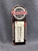 Rare Vintage Jean Co. 1968 Original Denim Thermometer Advertising 11.5” Tall - £31.61 GBP