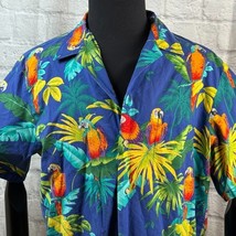RJC Jungle Oiseaux Perroquets Aras Hommes Chemise Hawaïenne XL Aloha Fri... - $543.48 MXN