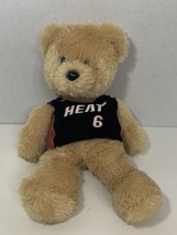 LeBron James Miami Heat plush tan teddy bear 6 jersey Forever Collectibles - $15.58