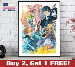 Sword Art Online Poster 18&quot; x 24&quot; Print Anime Wall Art 2 - £10.61 GBP