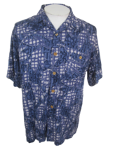 ME Sport vintage Men Hawaiian camp shirt p2p 24 L luau tropical abstract floral - £19.48 GBP
