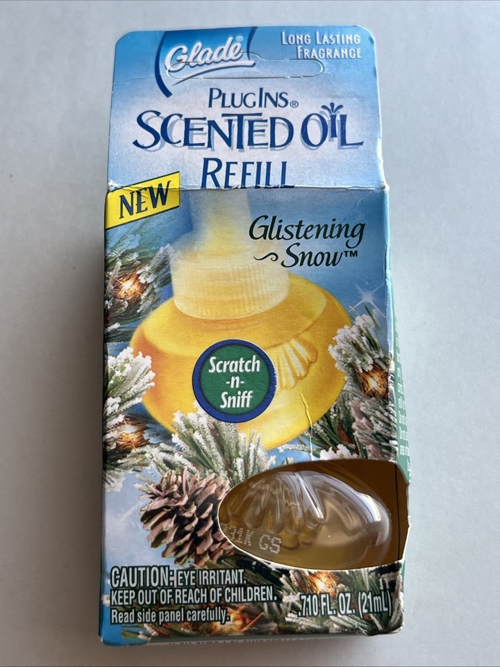 Glade Plug In Scented Oil Refill Glistening Snow Fragrance 2003 New Old ... - $21.43