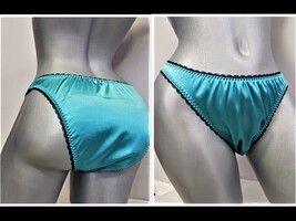 Satin Panties, Turquoise Panties, Sissy Panties, Gay Panties, Sissy Ling... - $22.00