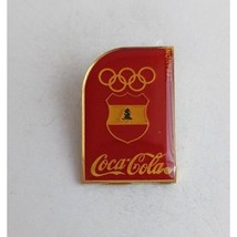 Vintage Coca-Cola Lebanon Red Olympic Lapel Hat Pin - $14.07
