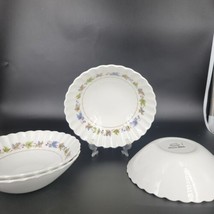 J&amp;G Meakin Classic White Salad Bowls Woodland Pattern England Crazing and Stains - £10.60 GBP