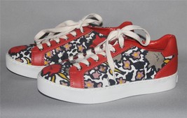 Coach PADDY Floral Thick Canvas &amp; Leather Rusty Red Shoes Wm&#39;s 6.5 NWOT DISC - £85.41 GBP