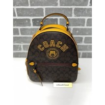 Coach Backpack Jordyn In Signature Canvas Brown/Buttercup - £176.55 GBP