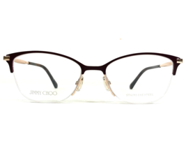 Jimmy Choo Eyeglasses Frames JC300 6K3 Brown Gold Cat Eye Crystals 52-18-145 - £44.67 GBP