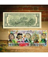 PEANUTS FOUNDING FATHERS In Peanuts We Trust $2 US Bill Pop Art SIGNED b... - £19.20 GBP
