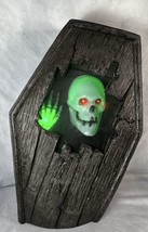 Seasonal Visions Int. Animated Talking Skeleton Coffin Halloween Blow Mold - £58.74 GBP