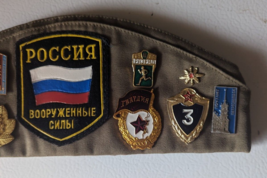 Soviet Union Army Cap Russian Military Hat Vintage Pilotka USSR Patches Badges image 7