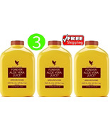 3 Pack Forever Aloe Vera Juice 100% Pure Original Rare 33.8 fl.oz Exp 2026 - £46.14 GBP