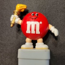 M&amp;M Olympic Torch Decoration Red Cake Topper 1991 3&quot; Vintage Cupcake - £3.14 GBP