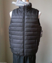 Hawke Co. men size M packable  puffer down full zip black vest NWT ($125) - £48.83 GBP