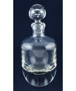 Heavy Glass Decanter Hand Made Thick Bottom Bubble Stopper - £5.97 GBP