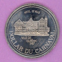 1987 Quebec City Quebec Municipal Trade Token 1955 Ice Palace City Hall - £4.75 GBP