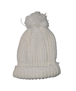 Melrose and Market Womans White Cable knit Pom pom winter beanie hat cap - $13.37 CAD