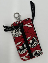 Vera Bradley Zip Coin Purse with Deco Daisy Lobster Clasp Red Black and White - £7.54 GBP