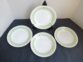 Corelle Honeydew set of 4 bread &amp; butter plates 6-3/4&quot; green floral dessert - £13.23 GBP