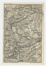 1927 Original Vintage Map Of Vicinity Of Cortina D&#39;ampezzo / Dolomites / Italy - £13.66 GBP