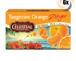 6x Boxes Celestial Tangerine Orange Zinger Herbal Tea | 20 Bags Each | 1... - £27.24 GBP