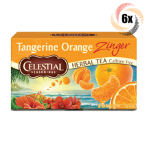 6x Boxes Celestial Tangerine Orange Zinger Herbal Tea | 20 Bags Each | 1.7oz - £27.24 GBP
