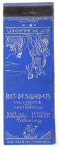 Bit of Sweden - Hollywood &amp; San Francisco, California Restaurant Matchbook Cover - £1.39 GBP