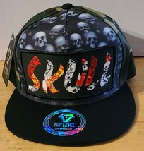 Skull Skulls Horror Gothic Death Snapback Baseball Cap Hat ( Black And Camo ) - £12.80 GBP