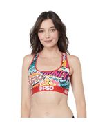 PSD Women's Comic Bank Sports Bra, Red, Size XSmall - $24.75