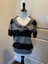 NWOT MOSCHINO Cheap &amp; Chic Gray and Black Sweater SZ IT 46/US 12 Made in... - $157.41