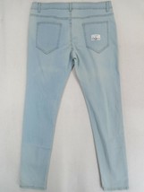 Mens JEANS Distressed Blue Denim Skinny Jeans Stretch Size 34&quot;W x  31&quot;L ... - £9.68 GBP