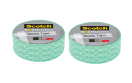 Scotch Expressions 0.59&quot;x393&quot; Blue Weave Washi Tape 2 Pack - £7.64 GBP