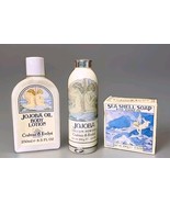 Crabtree &amp; Evelyn Jojoba Oil Soap Body Powder Body Lotion 3pc Set Lot - $4,594.64 MXN