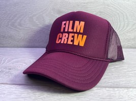 New Film Crew Maroon Wine Orange Hat 5 Panel High Crown Trucker Snapback Saint - £16.14 GBP
