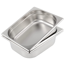 3 Pack 1/2 Size X 4 Inches Deep, Silver Steam Table Pan 22 Gauge Stainless Steel - £39.66 GBP