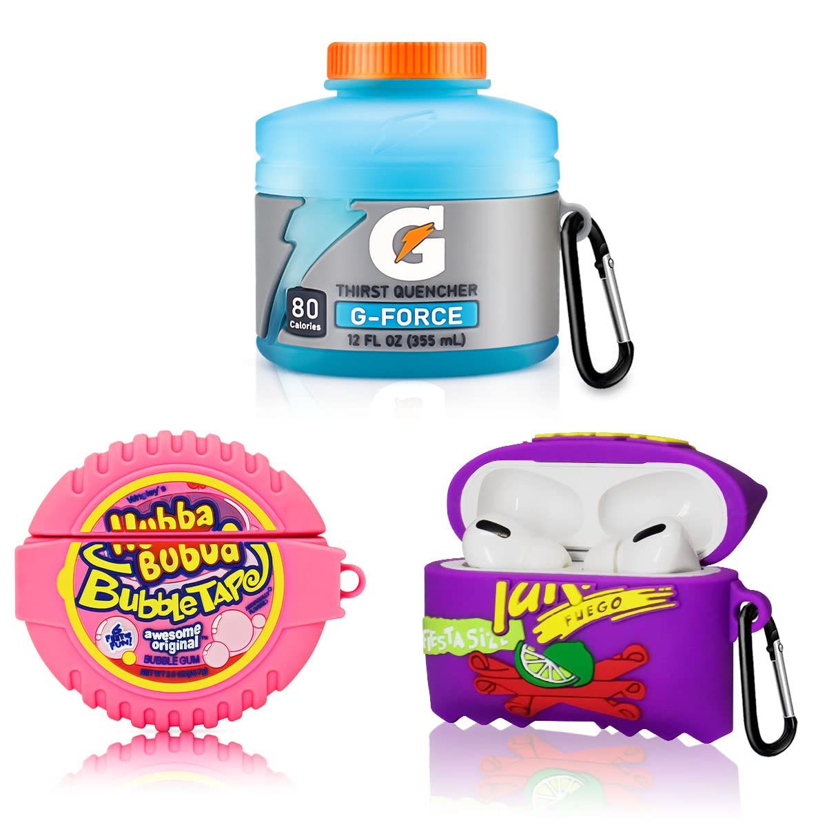 [3Pack]Cute Cover for Airpod Pro/Airpod Pro 2 Case, Sport Water+Purple Potato+B