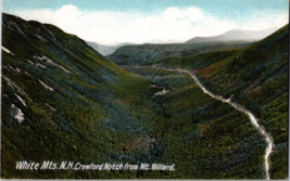 Vtg Postcard N.H. White Mts. Crawford Notch From Mt. Willard Unposted - £4.59 GBP