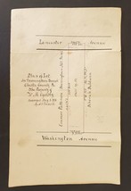 1876 antique PLATT MAP downingtown pa OGELSBY survey original HAND DRAWN pen ink - £98.88 GBP