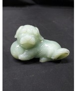 RARE Beautiful Dog With Ball Carving Carved Jade Stone Statue Old Heavy  - $721.37 MXN