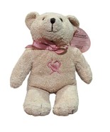 Vintage Avon Breast Cancer Pink Ribbon 7&quot; Plush Bear - $198.01 MXN