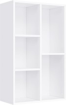 Vasagle Bookcase, Bookshelf With 5 Compartments, Freestanding, White Ulbc25Wt - $59.95