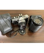 Olympus OM1 35mm SLR Film Camera w/ body cap & cover & Zoom lens -  Works