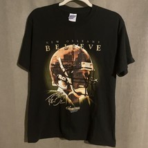 Vintage 2007 Drew Brees T-Shirt New Orleans Believe Mens Size M Black - $17.82