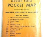NOS Sealed Vintage 1950&#39;s Cram&#39;s Modern Series Pocket Map Mediterranean ... - $16.78