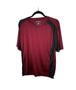 Real Essentials Mens Size XL Colorblock Athletic T-Shirt Heathered Red B... - $10.00